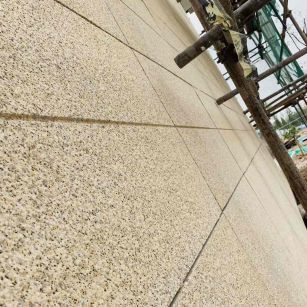 连云港 黄金麻花岗岩荔枝面外墙干挂石材效果示例