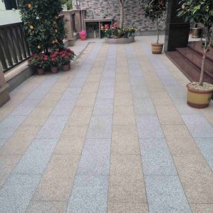 连云港 黄金麻白麻荔枝面庭院铺装展示