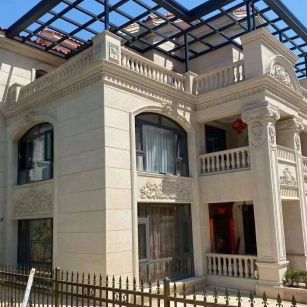 连云港 黄金麻花岗岩荔枝面别墅外墙干挂