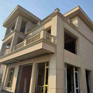 连云港 黄金麻花岗岩石材荔枝面外墙干挂效果展示