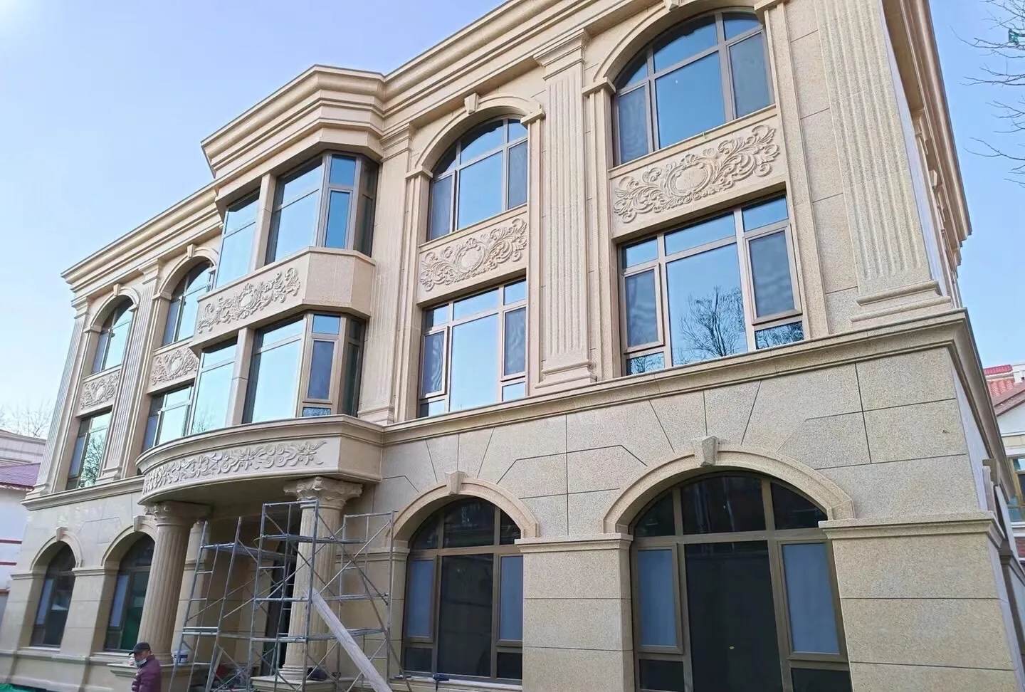 连云港 黄金麻花岗岩别墅外墙干挂