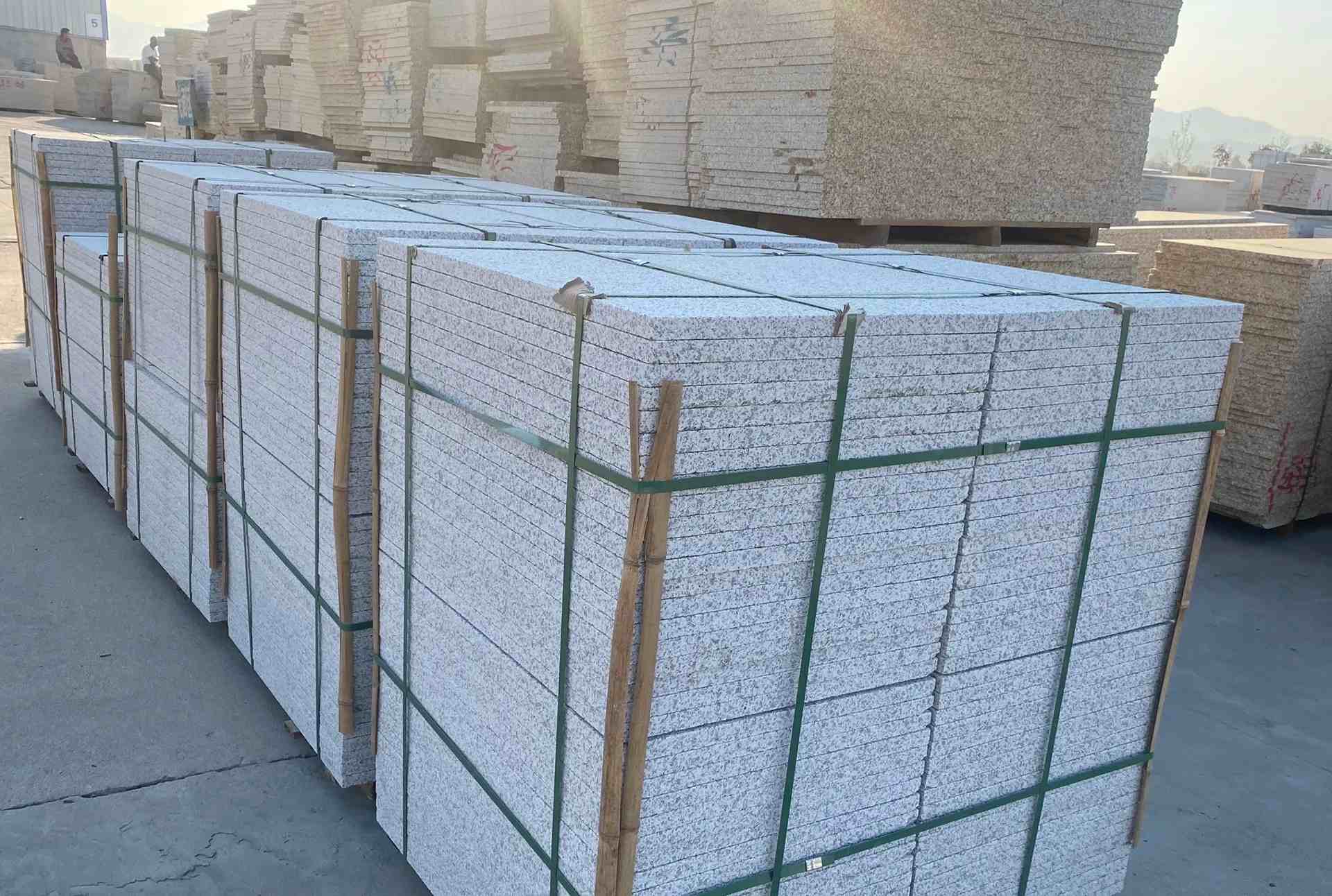 连云港 白麻花岗岩荔枝面地铺石