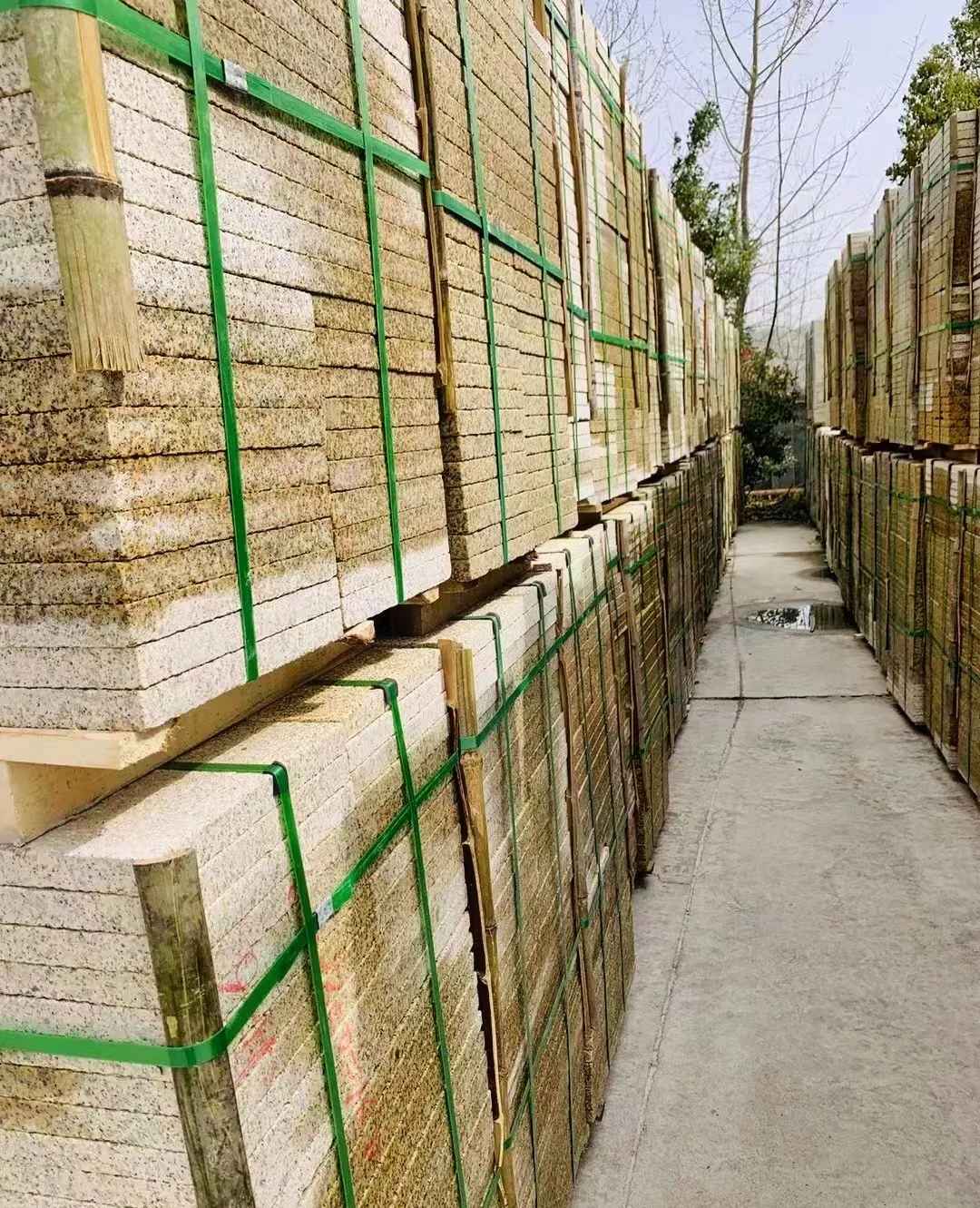 连云港 黄金麻花岗岩荔枝面地铺石