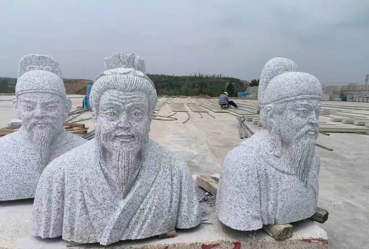 连云港 白麻花岗岩石材人物立体雕刻