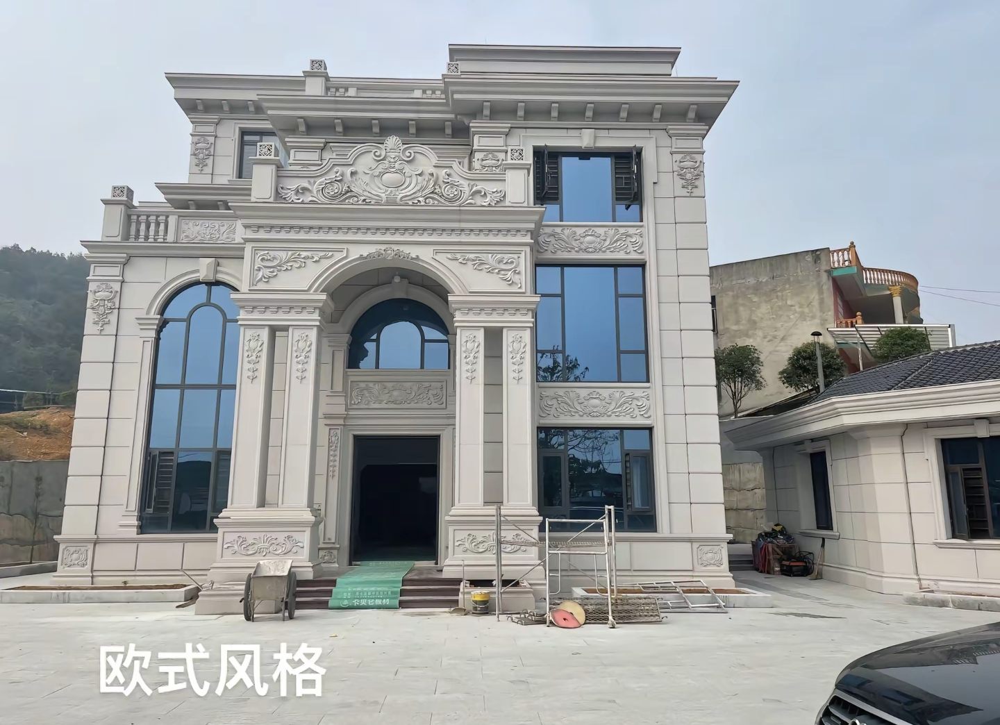 连云港 白麻花岗岩别墅外墙干挂